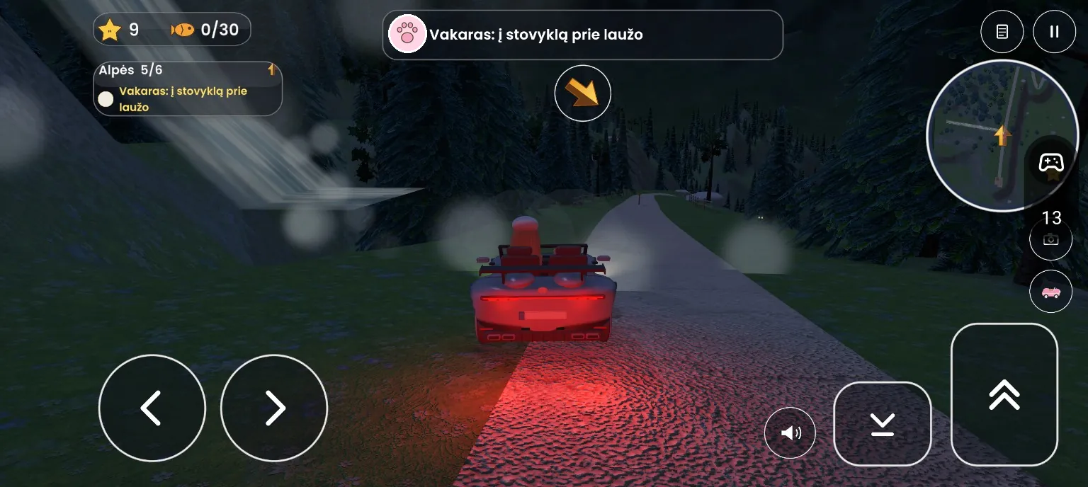 A night drive to the camp