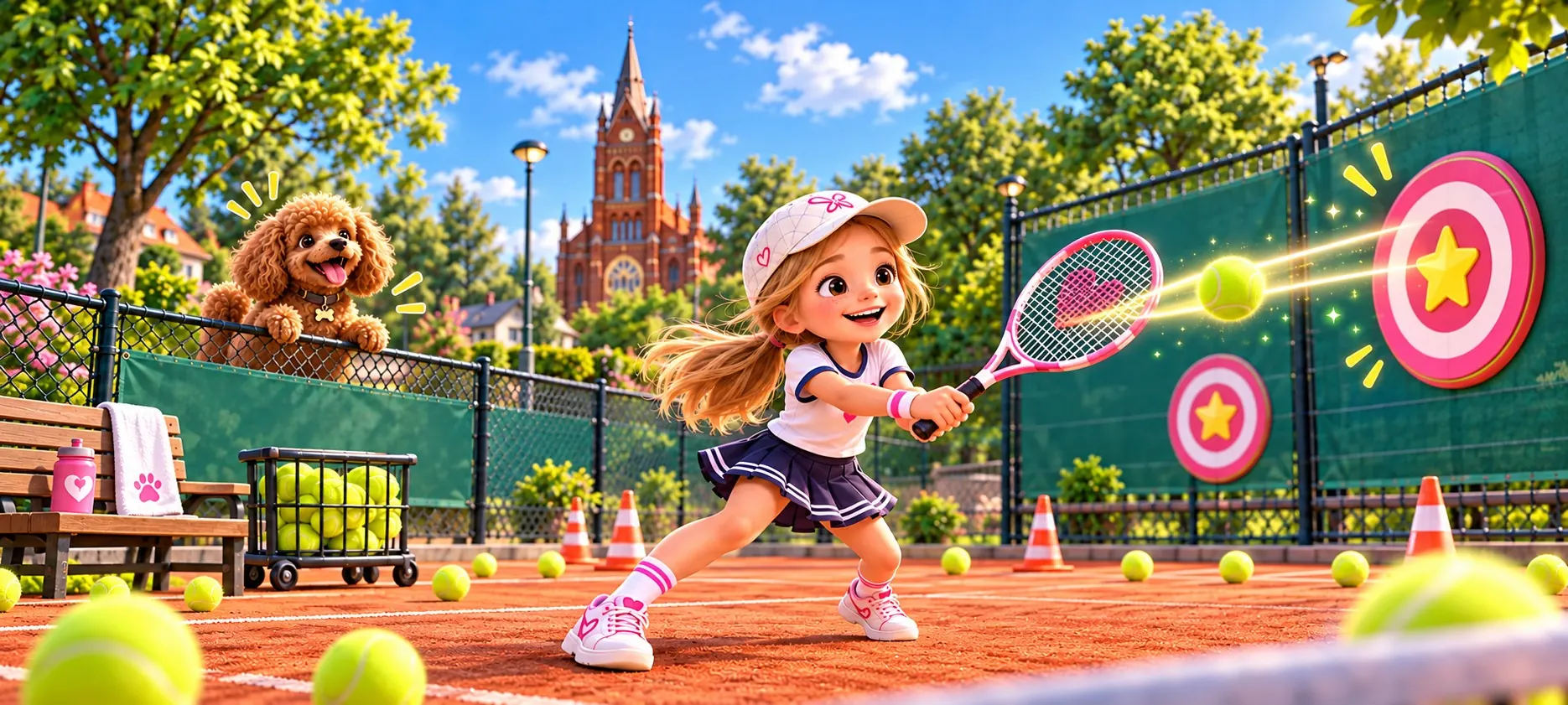 Illustration: tennis practice