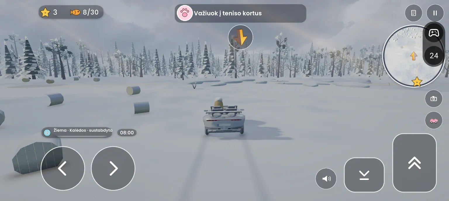 A snowy forest